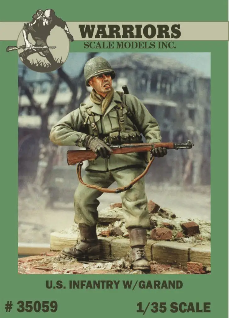 1/35 2 차 세계 대전 미군 보병 W/가랜드 레진 피규어 워리어스 35059 미조립 미색