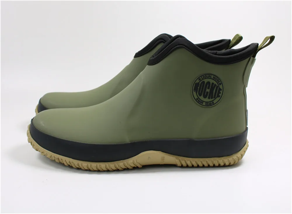 Fly Fishing Shoes Rain Boots Short Anti-slip Waterproof Rubber Sole Rock Fishing Waders Wind Protect