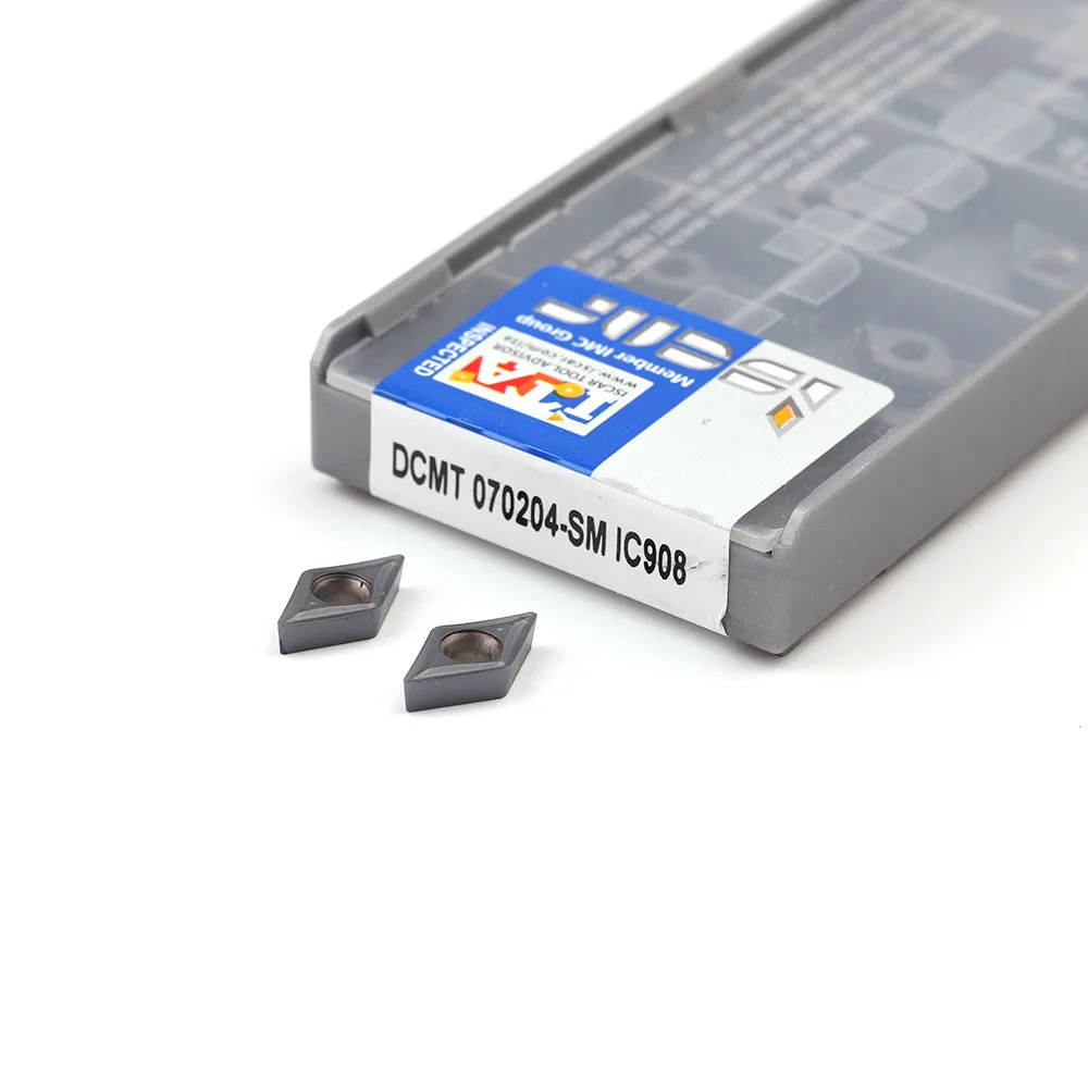 10 шт. DCMT070204 SM IC908 внутренние токарные инструменты DCMT 11T304 карбидные вставки
