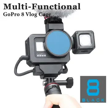 

Ulanzi Metal Vlog Case Cage for gopro Hero 8 Black 8 Extend Cold Shoe Mount for Microphone LED Light vlog camera accessories