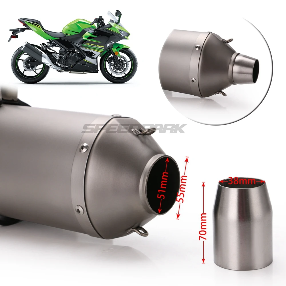 Универсальный 51 мм настоящий углерод волокно мотоцикл выхлопной модифицированный глушитель труба скутер велосипед ямы для Yamaha Kawasaki Honda Suzuki