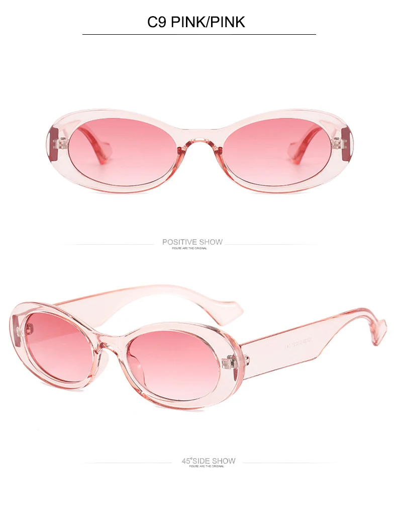 OEC CPO Vintage Oval Sunglasses Women Brand Designer Small Frame Sun Glasses Female Retro Black Yellow Round Eyewear UV400 O881