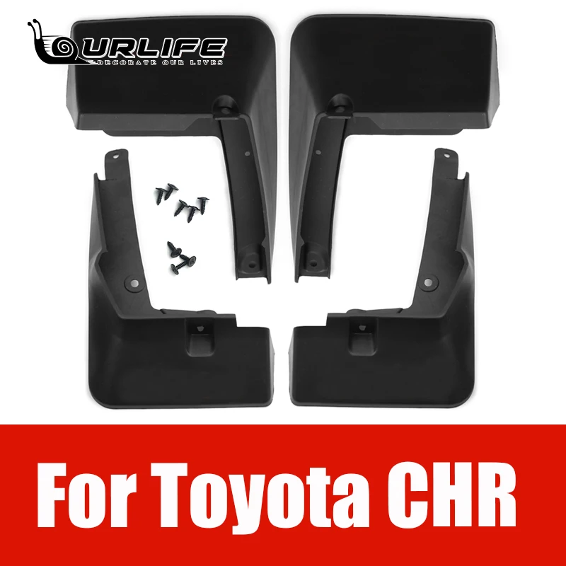 Car Mud Flaps Fit For Toyota C-HR CHR 2016 2017 2018 2019 2020 2021 2022 ABS Mudguard Splash Guard Fender Car Parts Accessories weathertech bug deflector Exterior Parts