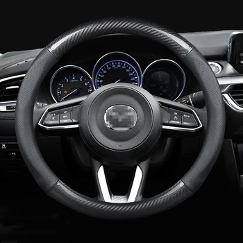 

Leather Car Steering wheels Cover 38cm 15" for Mazda 2 Demio/Axela/Mazda3 Atenza/Mazda6 CX-3 CX-4 CX-5 CX-8 CX-9