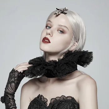 

PUNK RAVE Women's Victoria Lace Collar Party Evening Dinner Stage Performance Black Women Accessories