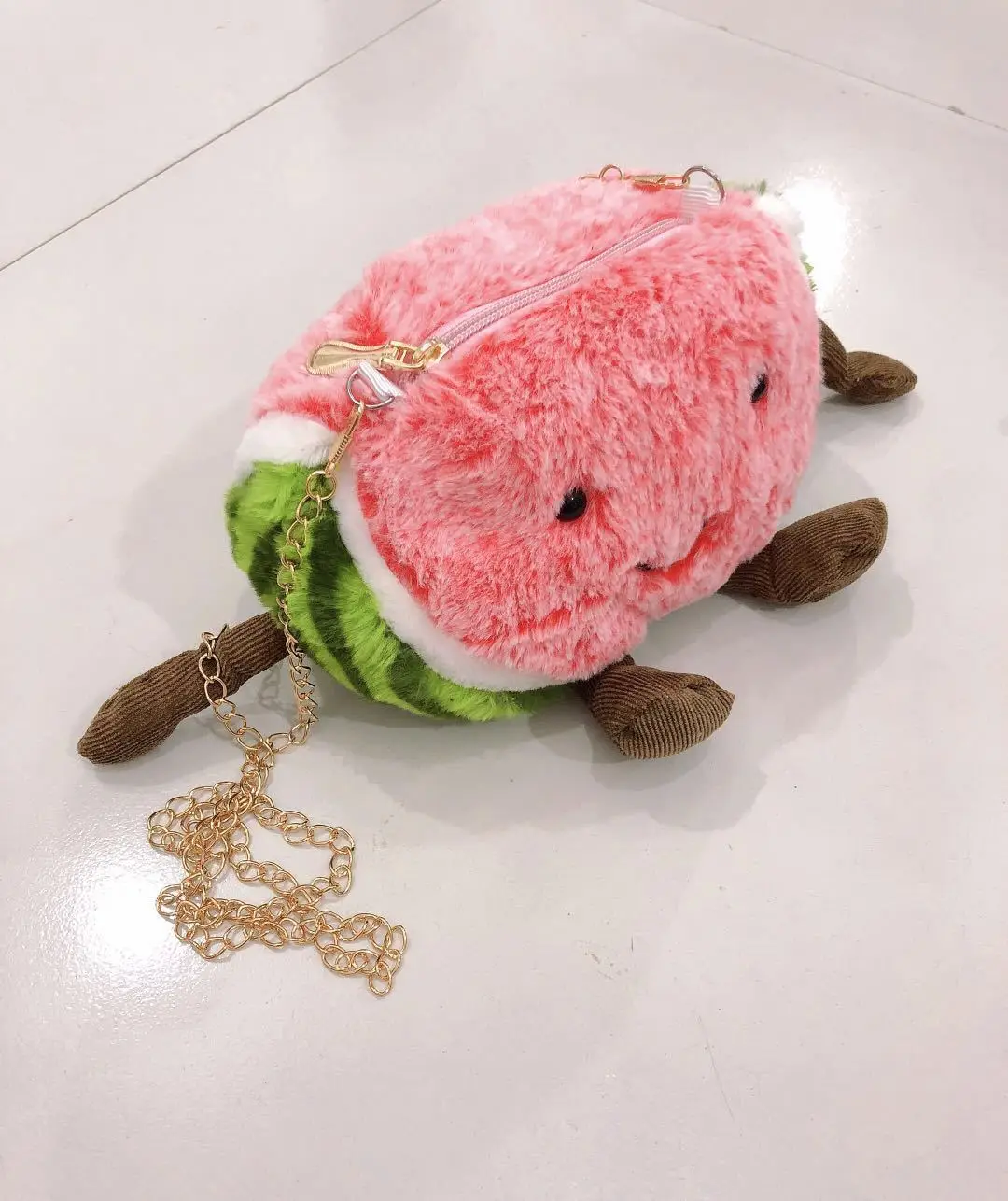 

Manufacturers Direct Selling New Style Watermelon Plush Chain Bag Cute GIRL'S Heart Funny Pineapple Cloud Plush Backpack