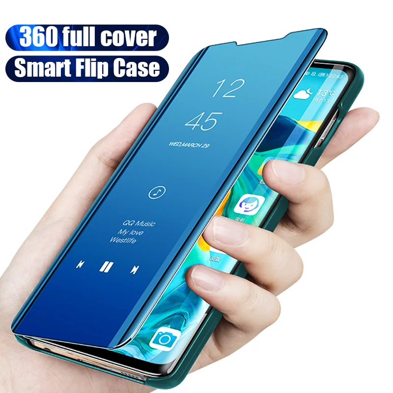 

Smart Mirror Flip Case For Huawei P30 P20 Pro Mate 20 10 Lite P10 Plus Case for huawei y9 y7 prime y6 pro p smart z y5 2019 case