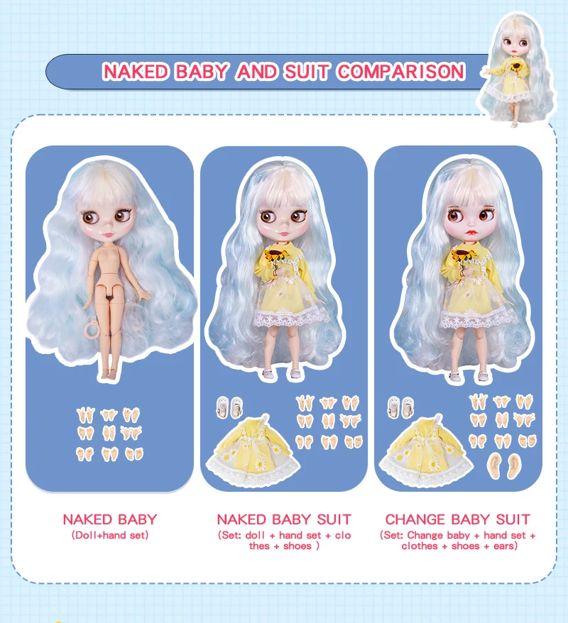Judith – Premium Custom Neo Blythe Doll with Multi-Color Hair, White Skin & Matte Cute Face 5