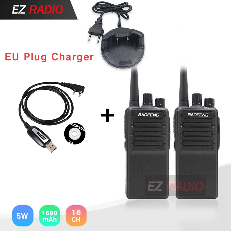 2 Plug Charger-Cable Хит Baofeng BF-V9 Baofeng C2 радио USB быстрое зарядное устройство портативная рация 5 Вт 1500 мАч UHF 400-470 МГц двухстороннее радио BF-888 CB радио - Цвет: 2 Plug Charger-Cable