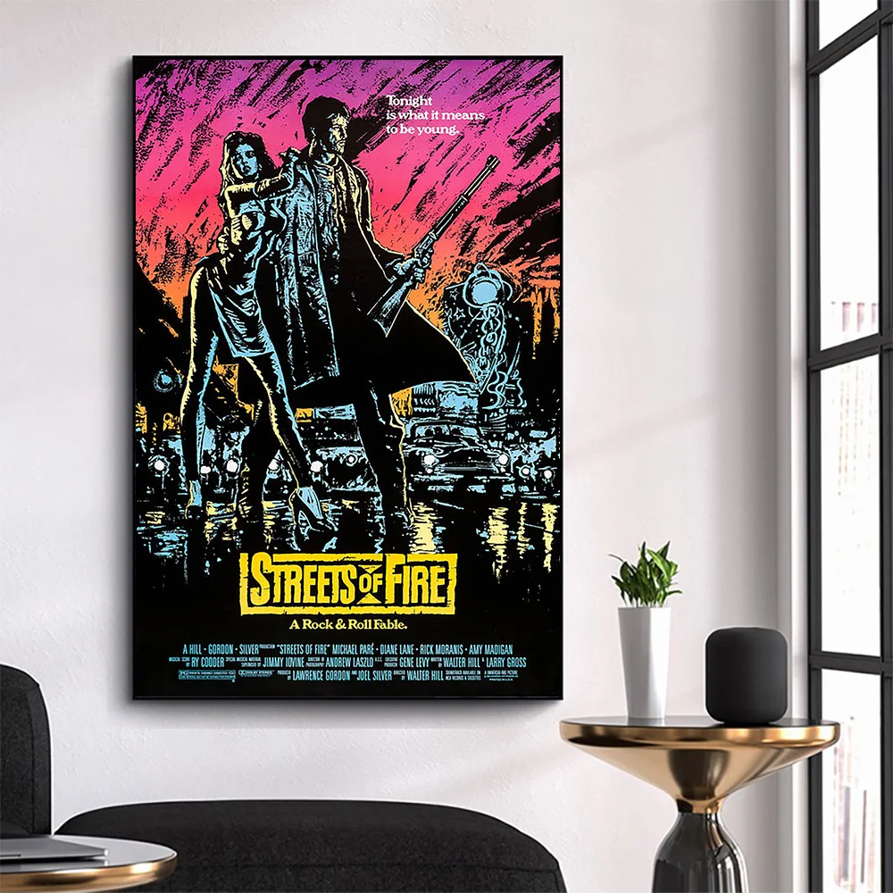 

WM3219 Streets of Fire Classic Movie HD Silk Fabric Poster Art Decor Indoor Painting Gift