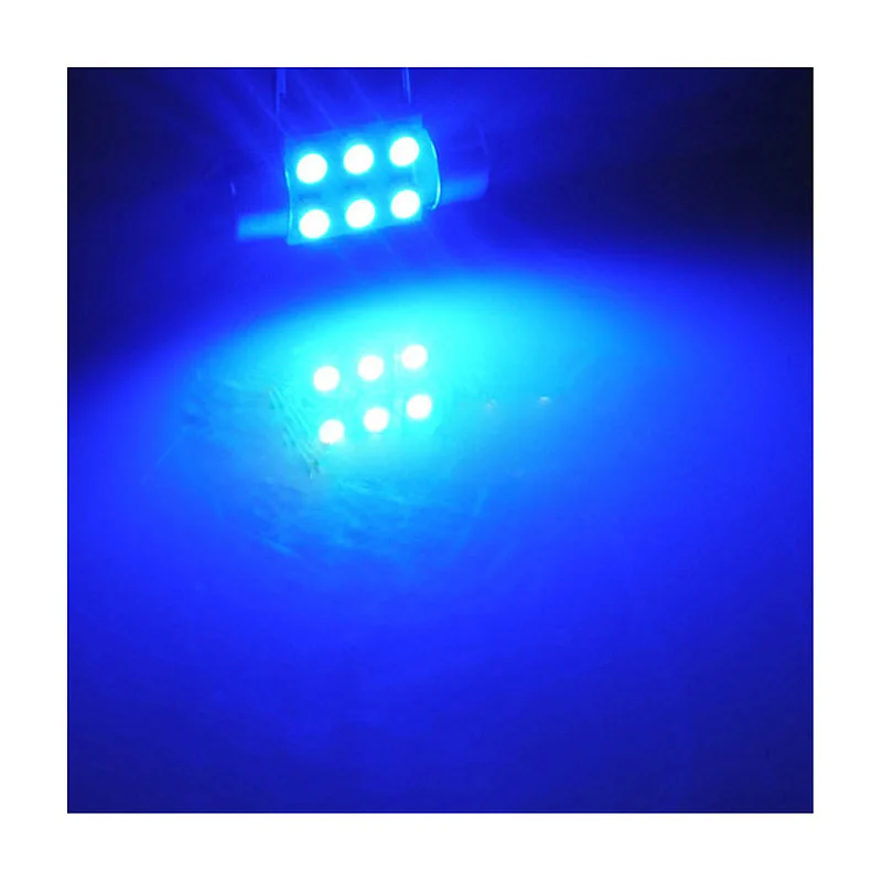 2x31 мм 6 SMD 1210 светодиодный синий автомобильный гирлянда Интерьер e C5W 239 светильник