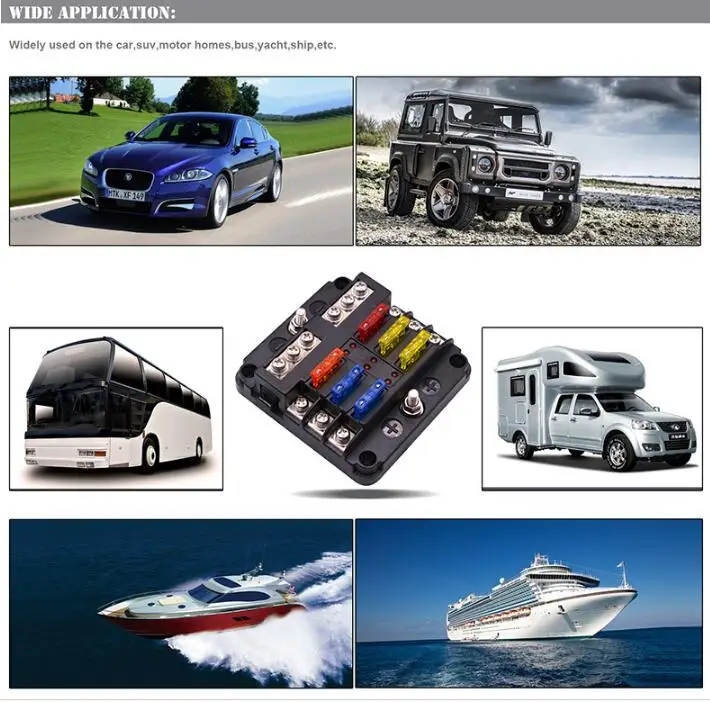 12 способов/6 способов предохранитель коробка с автономными положительными и отрицательными полюсами один в и один из светодиодный индикатор светильник для автомобиля Грузовик Лодка