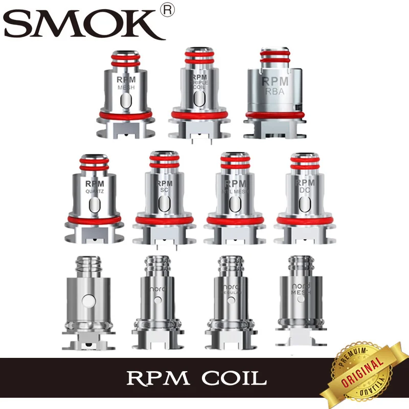 Катушка SMOK RPM 0 4 Ом тройная 6ом кварц 1 2 SC RBA MTL сетка DC Nord головка для RPM40 RPM80 Fetch Pro