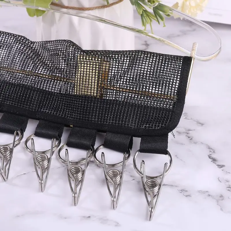 Portable Folding Clothes Hanger Scarve Sock Hat Cap Organizer Hanger Home Closet Storage Laundry Travel Accessories with 10 Clip