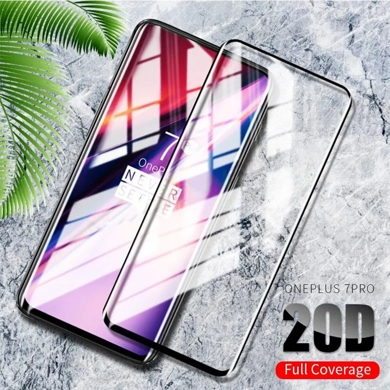 20D закаленное стекло для Oneplus 7 Pro Полное изогнутое покрытие протектор экрана One Plus