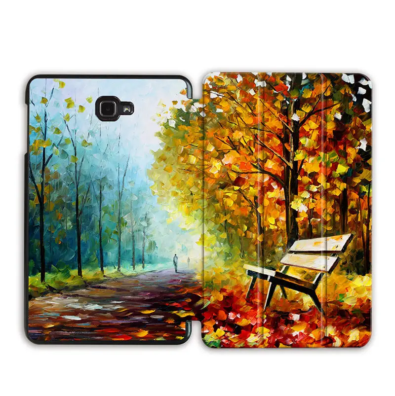 SS08 MTT чехол с масляным рисунком для samsung Galaxy Tab A6, 10,1 дюймов, SM-T580, T585, тонкий магнитный откидной Чехол-подставка из искусственной кожи, чехол для планшета - Цвет: SS08