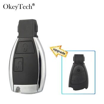 

Okeyetch 2 Button Upgraded Remote Smart Fob Key Shell For MB Mercedes Benz CLS C E S W124 W202 with Uncut Blank Blade