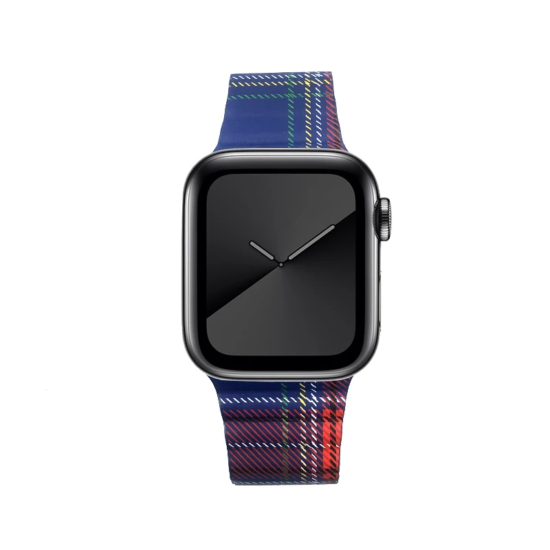 White black Новые часы ремешок для наручных часов Apple Watch 4 5 40/44 мм Кожаная двойная Магнитная застежка на запястье для Apple Watch Series 1, 2, 3, ремешок 42 мм - Цвет ремешка: White black