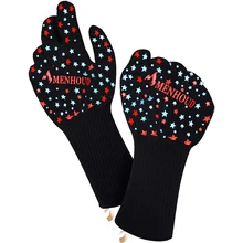 Защитная термостойкая теплоизоляция, устойчивая перчатка для готовки на гриле, кухонная выпечка, барбекю духовки, толстая кухонная принадлежность, микроволновая печь