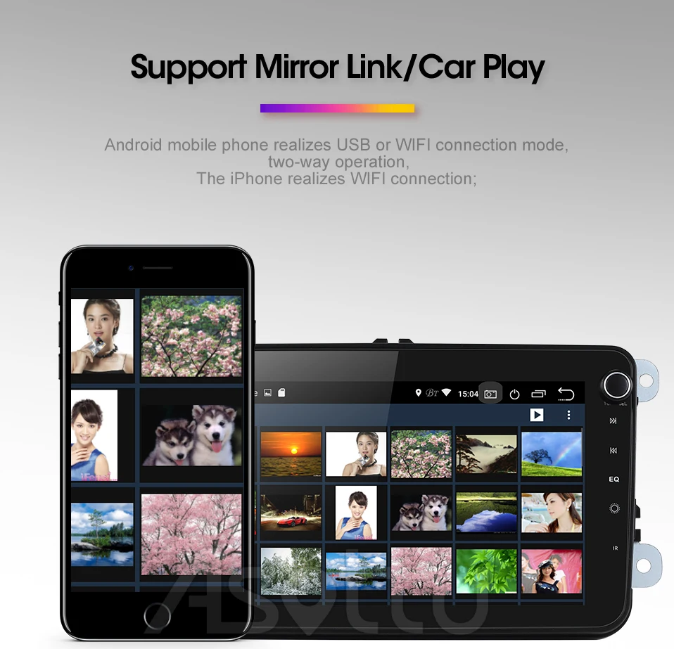 Top Asottu android 9.0 PX30 car dvd gps navigation for skoda for vw golf 6 7 polo tiguan passat b6  b5 gps player car 10