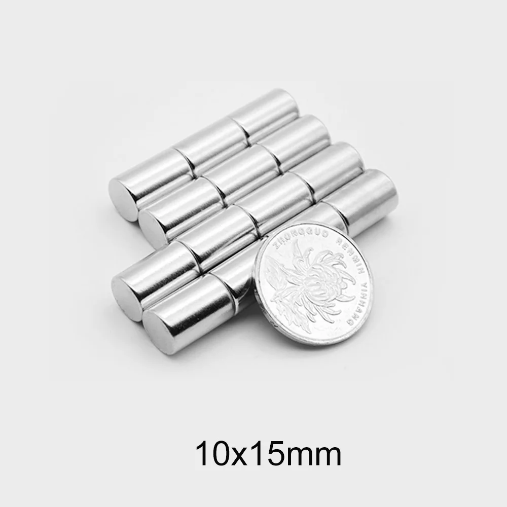 2/5/10/20/30/50pcs 10x15 mm Neodymium Strong Magnet 10mmX15mm Permanent Round 10x15mm Powerful Magnetic Magnets 10*15 | Обустройство