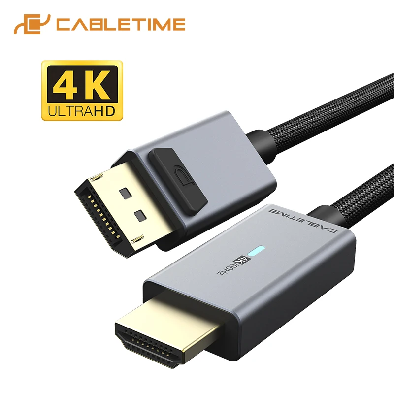 2020 CABLETIME DP To HDMI 4K/60Hz za $9.99 / ~39zł