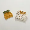 MILANCEL Newborn Baby Clothes Lemon Print Baby Bodysuit Cute Baby Hat Toddler Boys Bodysuit Set baby Indoor Clothes 3