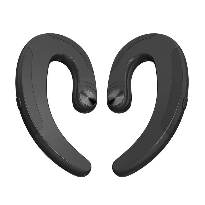 Черный Новые наушники с Ушными крючками, TWS, Bluetooth 5,0, настоящая Беспроводная стереогарнитура, спортивные наушники, поддержка одной гарнитуры, рабочая Q25C - Цвет: Черный