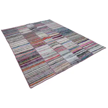 

210x280 Cm Multicolor Handmade Rugs Patchwork Rug-7x9 Ft