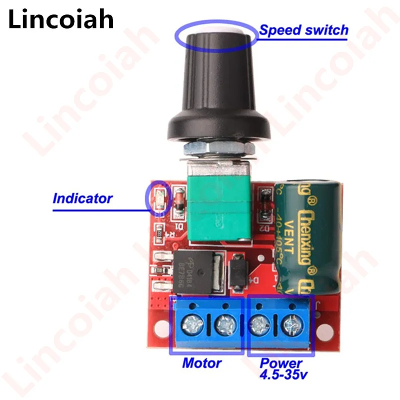 5A 90W PWM 12V DC Motor Speed Controller Module DC-DC 4.5V-35V Adjustable Speed Regulator Control Governor Switch 24V LED Light dc motor speed controller,motor speed controller,electric motor speed controller