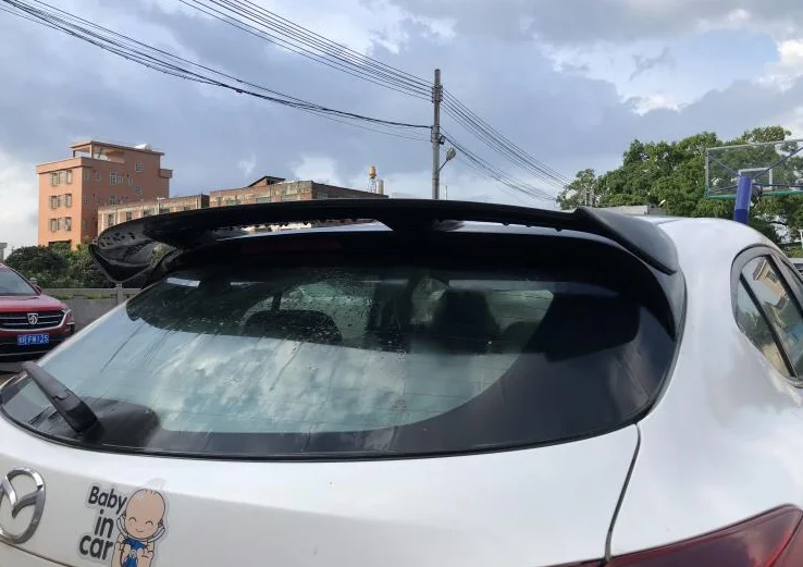 For Mazda 3 axela hatchback CX-5 CX-4 spoiler rear trunk wing VT style Car Tail Wing NEW ABS Plastic Paint Painting Color