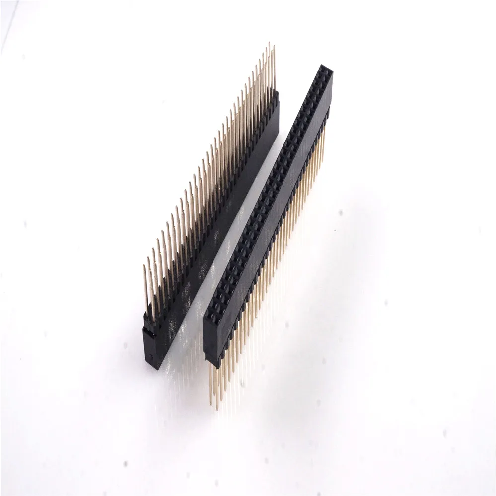 2Pcs 2.54 mm 2x32 pin 64 Pin Female Double Row Straight Long Pin Header PC104