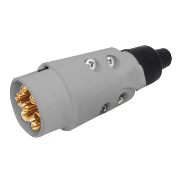 

7 Pin 12V Cross-shaped Blinker Waterproof Tool Socket Round Adapter Car Accessories Towing Plug Trailer Converter Electric