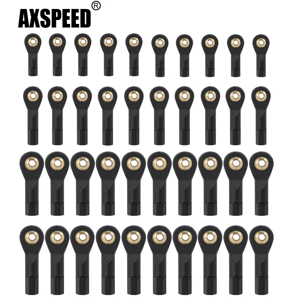 AXSPEED 20Pcs 1/10 RC Crawler Car Toys Parts Black Plastic M2/M3 Link Rod Ball End Joint | Игрушки и хобби
