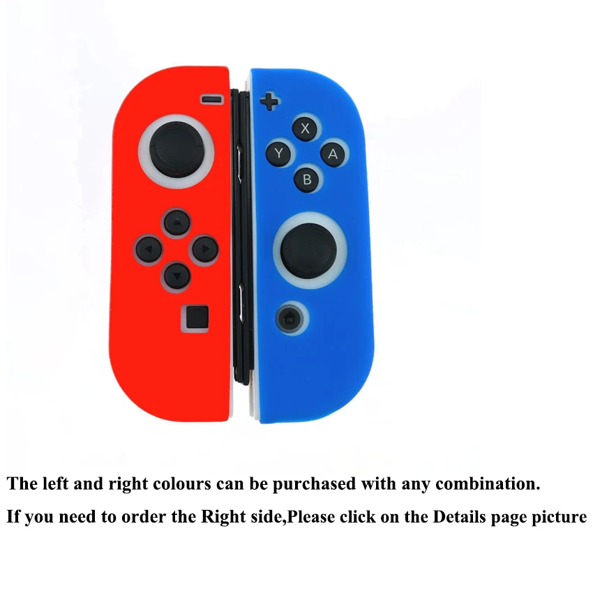YuXi 18color левая Мягкая силиконовая противоскользящая Защитная крышка рукава для NS джойстик колпачки Крышка для консольный переключатель Nintendo