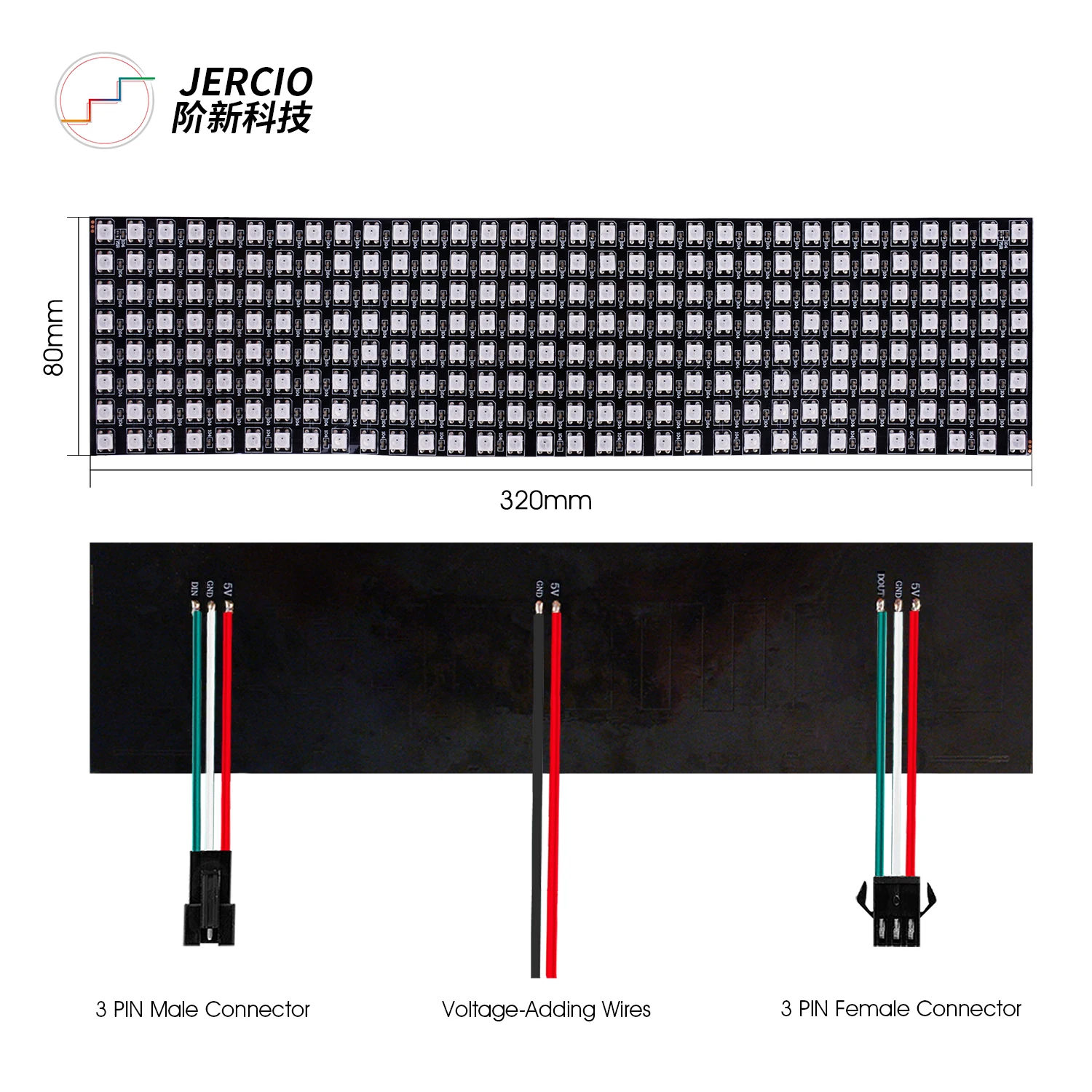 WS2812B RGB гибкая 8*32 Пиксельная Панель Матричный экран ECO светодиодный модуль WS2812 IC