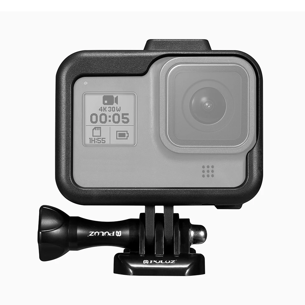 PULUZ для GoPro HERO8 черная стандартная граница ABS пластиковая рамка крепление защитный чехол с основанием Пряжка и длинный винт