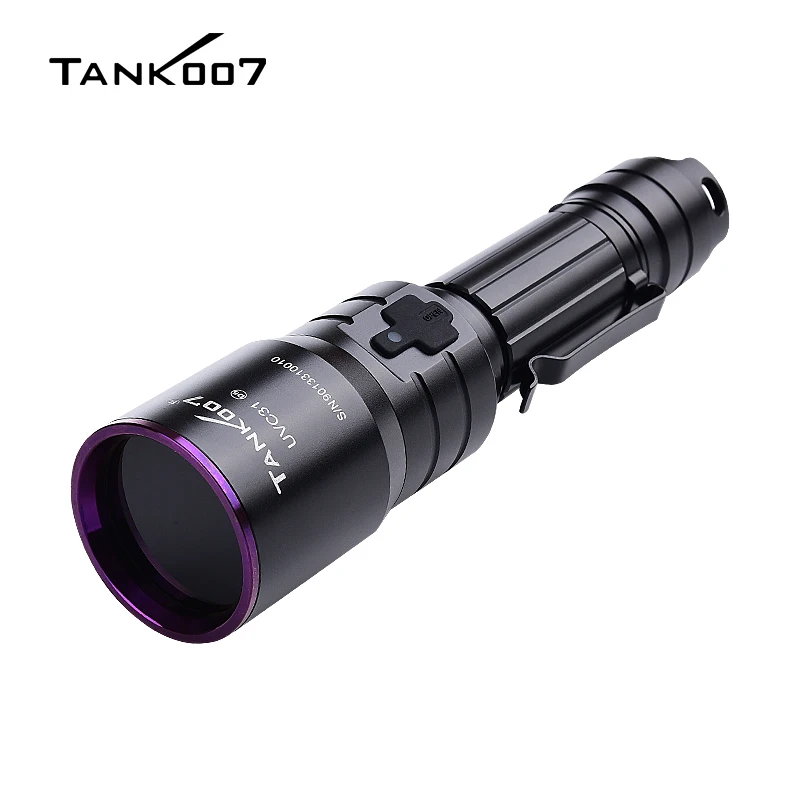 TANK007 UVC31 NDT Nichia UV LED Flashlight Curing 365nm Blacklight Police Forensic High Power Type C USB Rechargeable Goggles