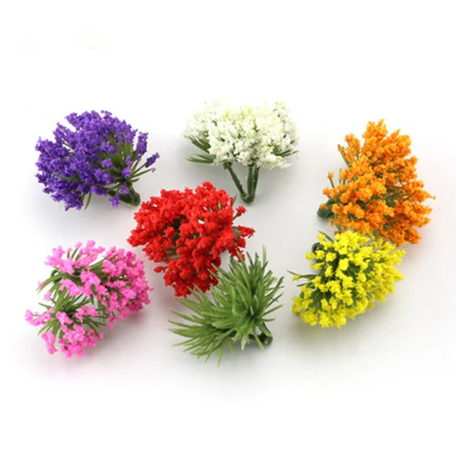 Flowers model thorn ball toy sand table simulation train garden layout diy landscape stereo model 4