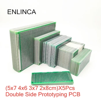 

20pcs/lot 5x7 4x6 3x7 2x8cm Double Side Prototype Diy Universal Printed Circuit PCB Board Protoboard For Arduino