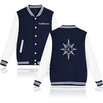 

EXO 2019 tour EXO PLANET #5 - EXplOration Live Album print Baseball sweatshirt Casual Baseball Jacket Men/Women Clothes