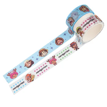 

10pcs/lot G1157 15mmx5m Classical Anime One Piece Decoration Washi Paper Tape Self-adhesive Creative Cartoon Sticker