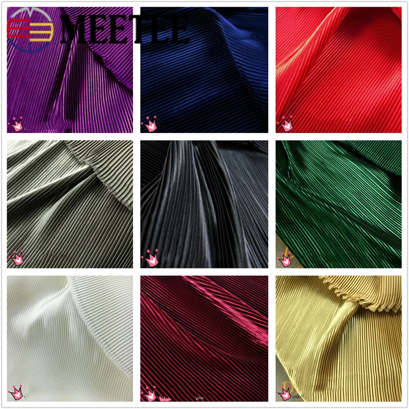 50/100cm Meetee 150cm Electro-optical Clothing Pleated Wrinkles Fabric for Sewing Spring Summer Skirt Dress Garment Accessories | Дом и сад