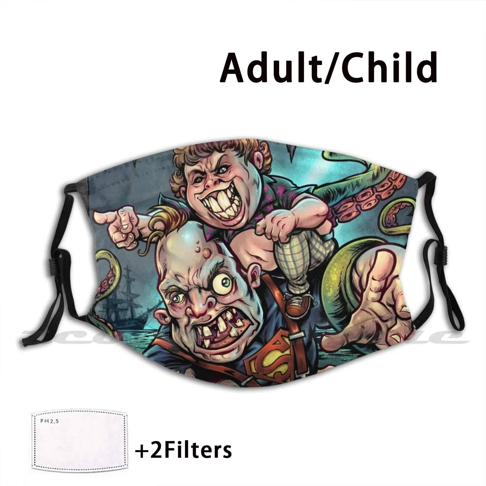 Sloth Ama Maschera Fai Da Te Lavabile Filtro Pm2.5 Bocca Trend Goonies Sloth 80S Retro