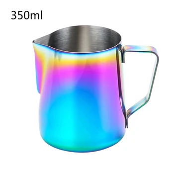 

350/600ml Stainless Steel Pull Flower Cup Pull Flower Cylinder Milk Froth 1*Pull Cup Coffee Colorful Coffee, Tea & Espresso Part