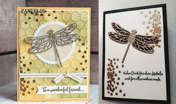 

PANFELOU 7.2x5.8cm dragonflyx metal craft Carbon Steel Cutter paper die cutting dies Scrapbooking/DIY Embossing cards