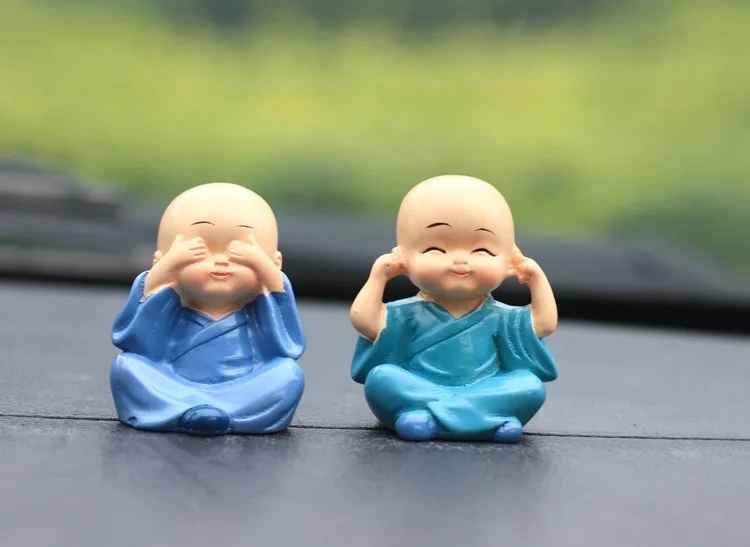 Милый монах автомобиль украшения кукла мультфильм Maitreya Будда украшение приборной панели игрушки Авто интерьерные аксессуары подарок