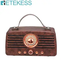 Retekess TR607 классический ретро fm-радио приемник портативное украшение MP3 Радио Стерео Bluetooth динамик AUX USB Перезаряжаемый