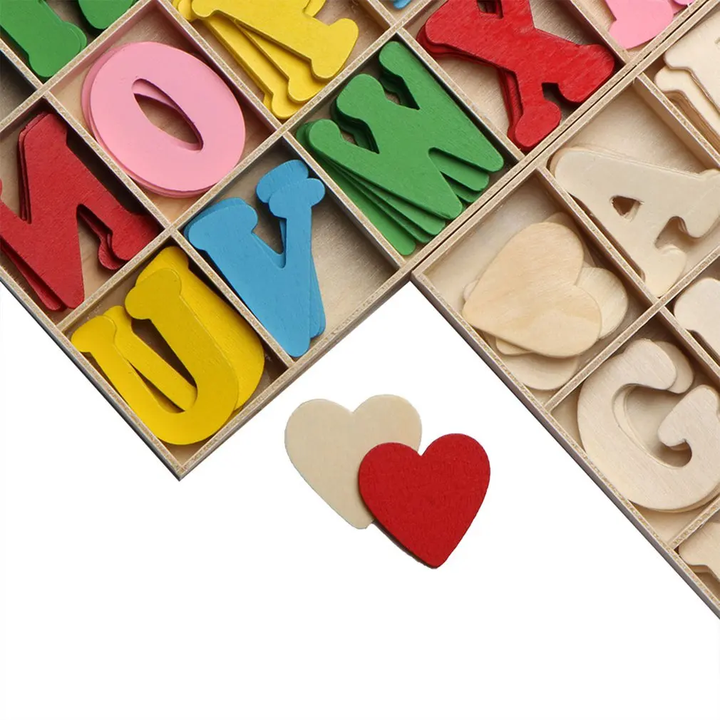 Wooden Children's Decoration Handmade Digital Letters Wooden Buttons Handmade Products