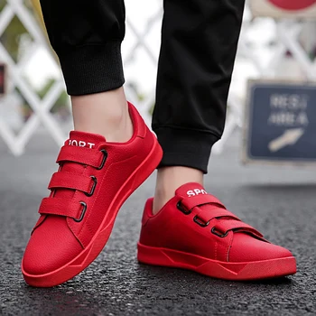 

Spring Summer Rubber Men Shoes Popular Sweat-Absorbant Flats Male Causal Shoes Hook and Loop Comfortable Massage Leisure Sneaker